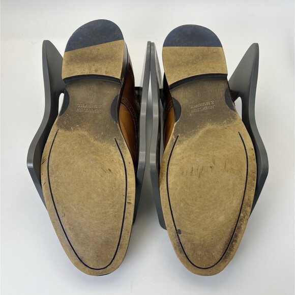 JOHNSTON & MURPHY Conard Saddle Shoes Mens Sz 12 M Brown Leather Lace Up 203316 - Picture 7 of 7